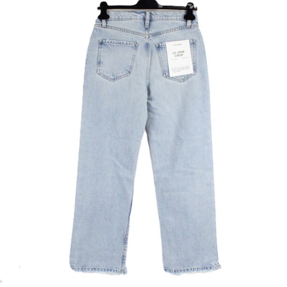 NWT Frame Le Jane Crop Straight Leg Bite Hem Jeans in Fizz Indigo Size 25 - Picture 2 of 9